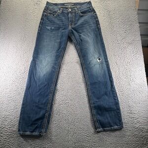 Express Blake Jeans Mens 32x34 Blue Cotton Denim Straight Faded Loose Workwear